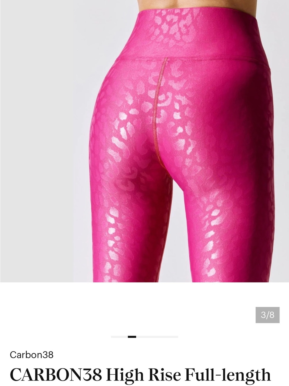 Carbon 38 High Ride Full-Length Legging in Leopard Takara Shine SZ s - Picture 3 of 9